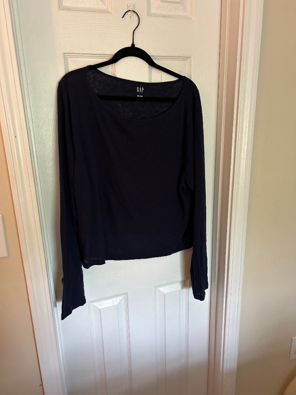 Gap Long Sleeve Cropped Tee Navy XXL Tall